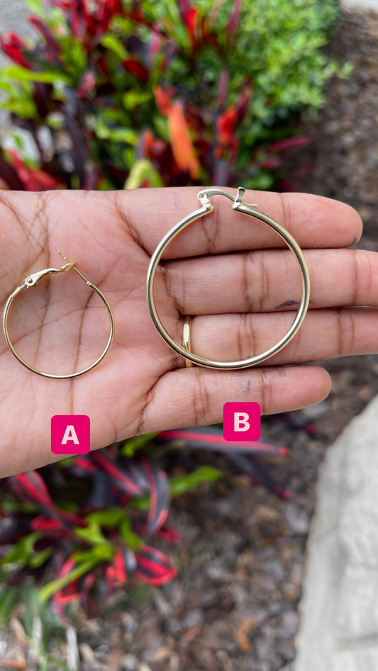 Plain Hoop Earrings