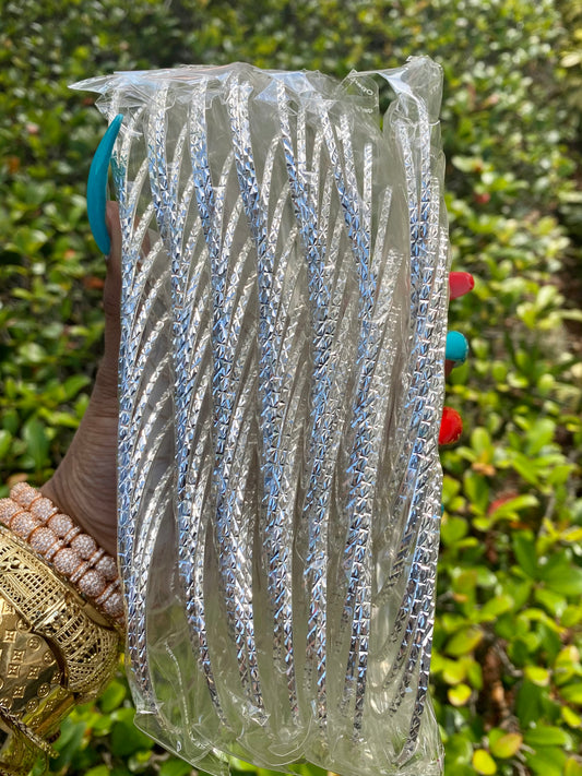 84pcs Silver Bangles Bundle 7,6,5,4.....2mm