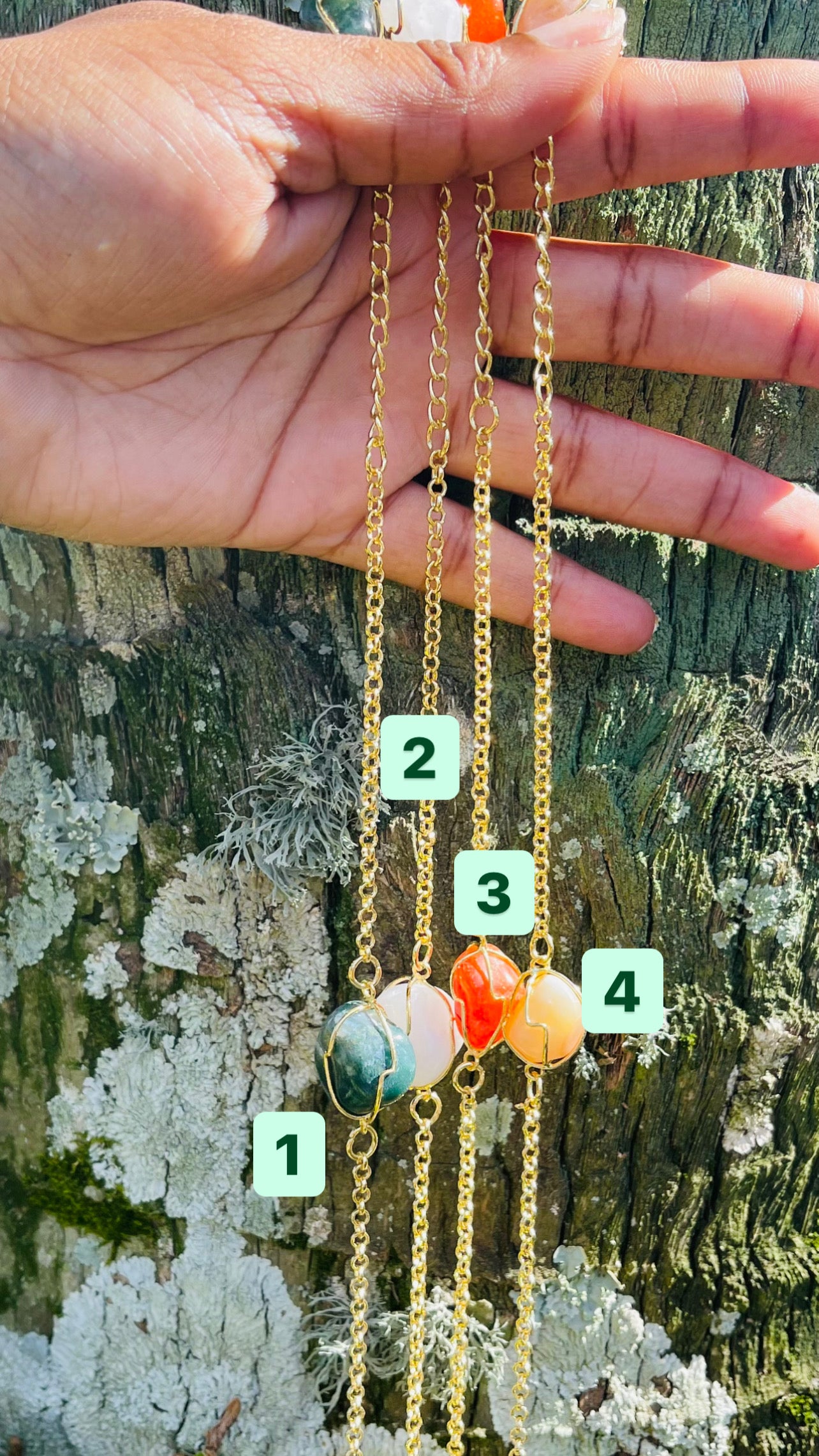 Stone Wire Wrap Anklets… A