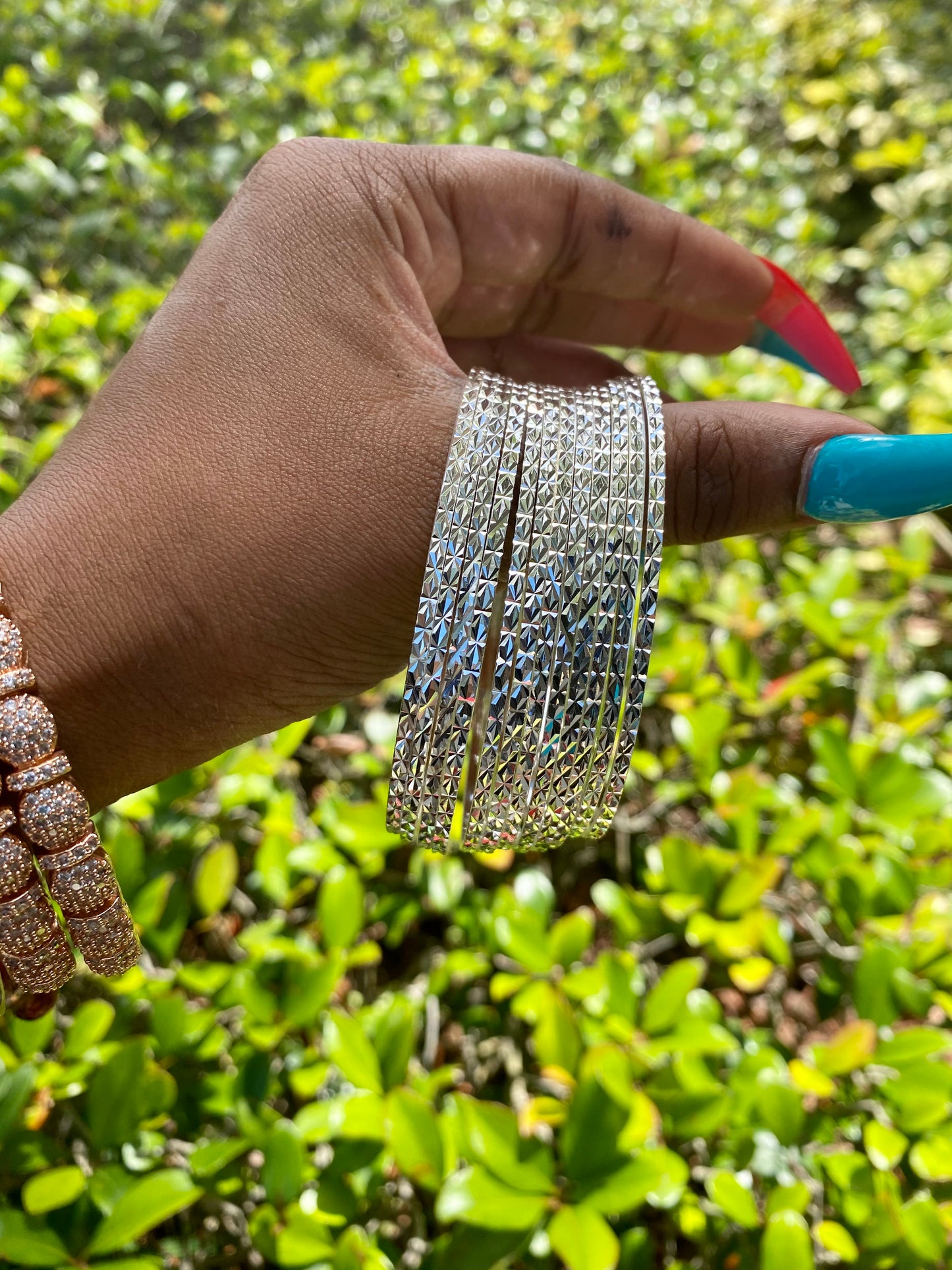 84pcs Silver Bangles Bundle 7,6,5,4.....2mm