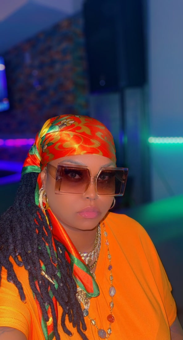 Orange Scarf With Shades