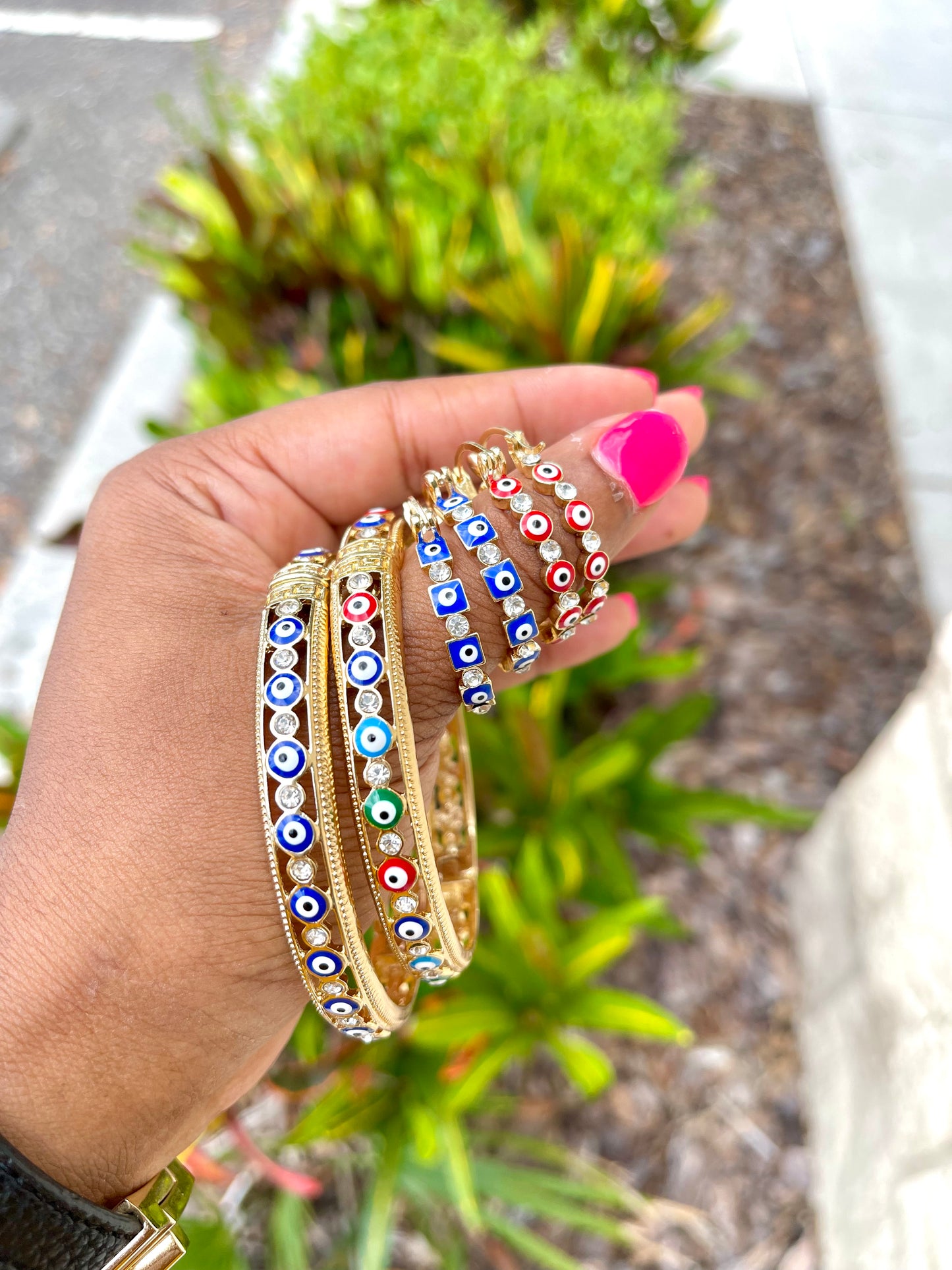 Evil Eye 🧿 Bangle & Earrings