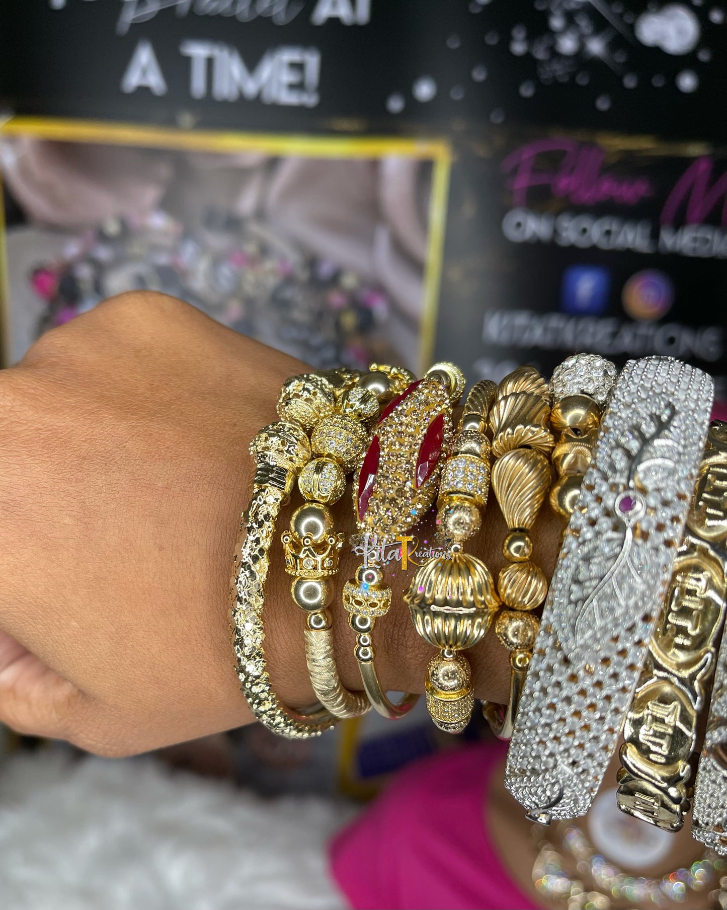14K Beaded Bracelets…4pc Set