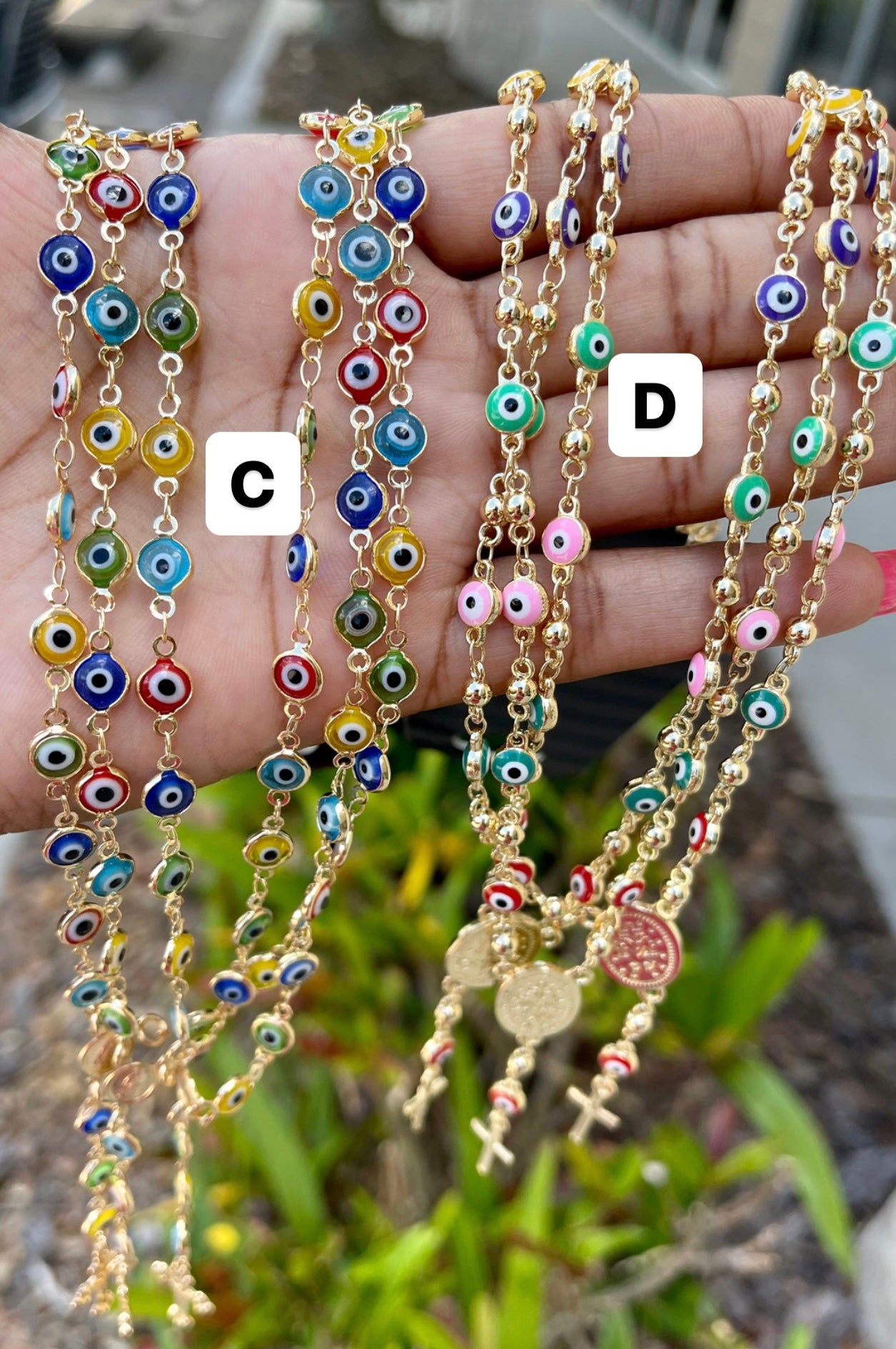 Rosary Evil Eye 🧿 Necklaces