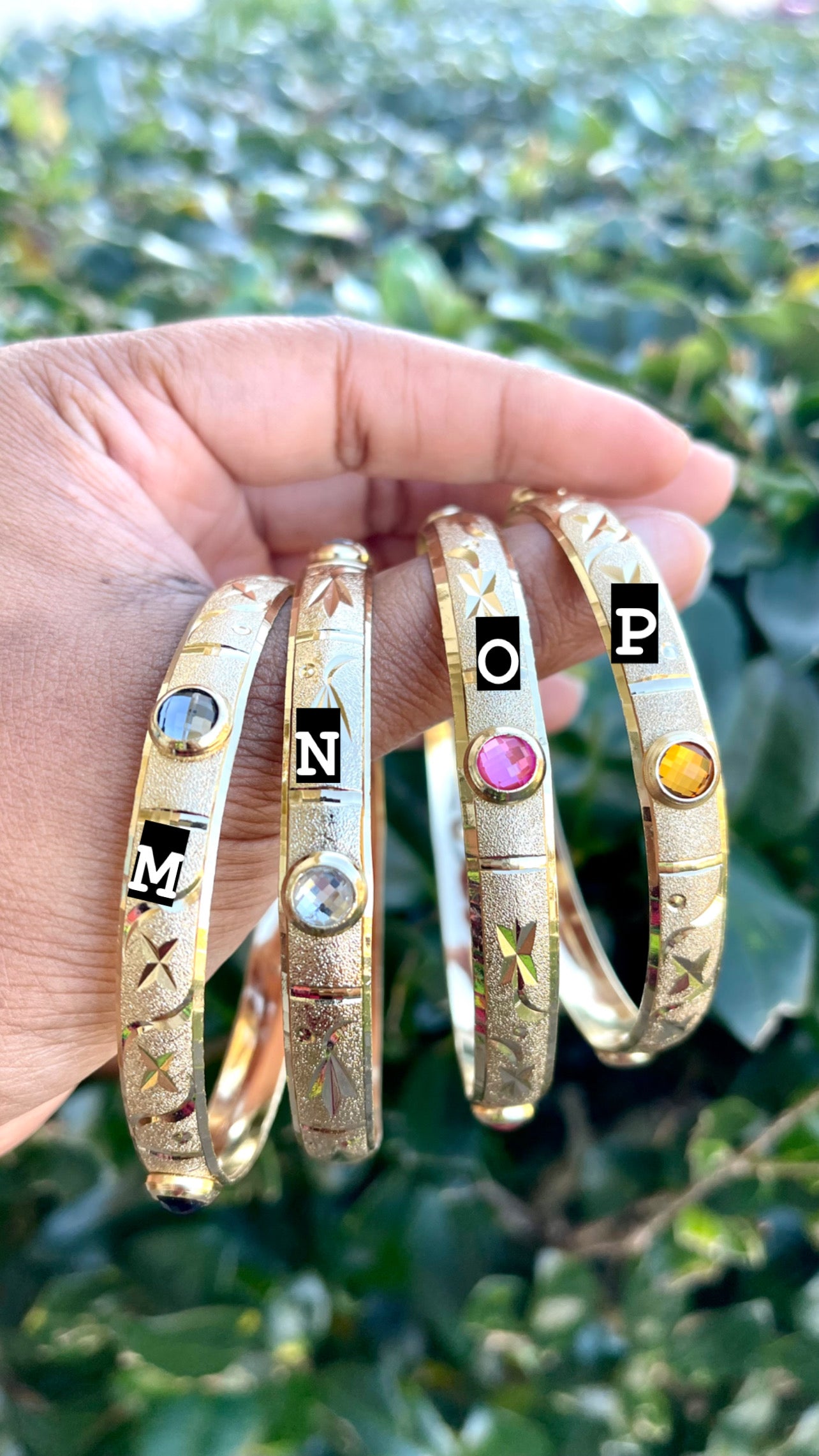 Colored Stone Bangles